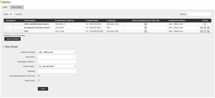 Using Routes - IACBOX